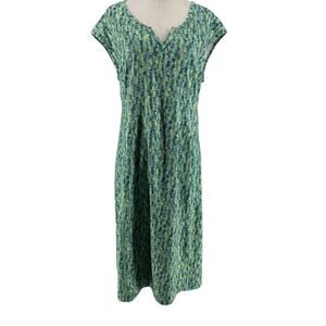 SIMMS Fishing Women's Coastal Aqua Green Cap Sleeve Drifter Dress Size Medium